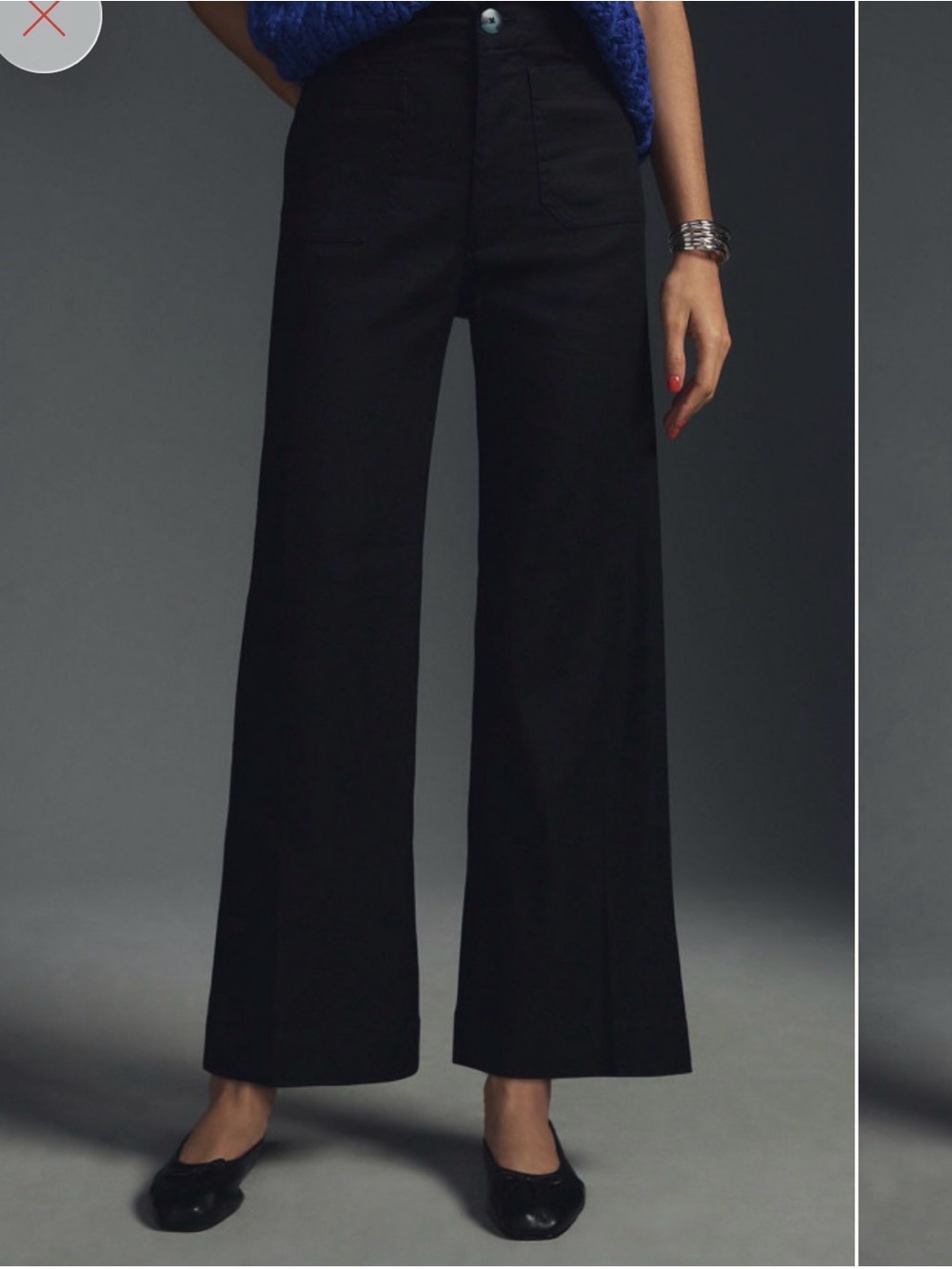 Maeve Black linen Wide-Leg Women’s Pants